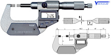 Микрометры  МЦ 25 - 175 для канавок IP40 Vogel